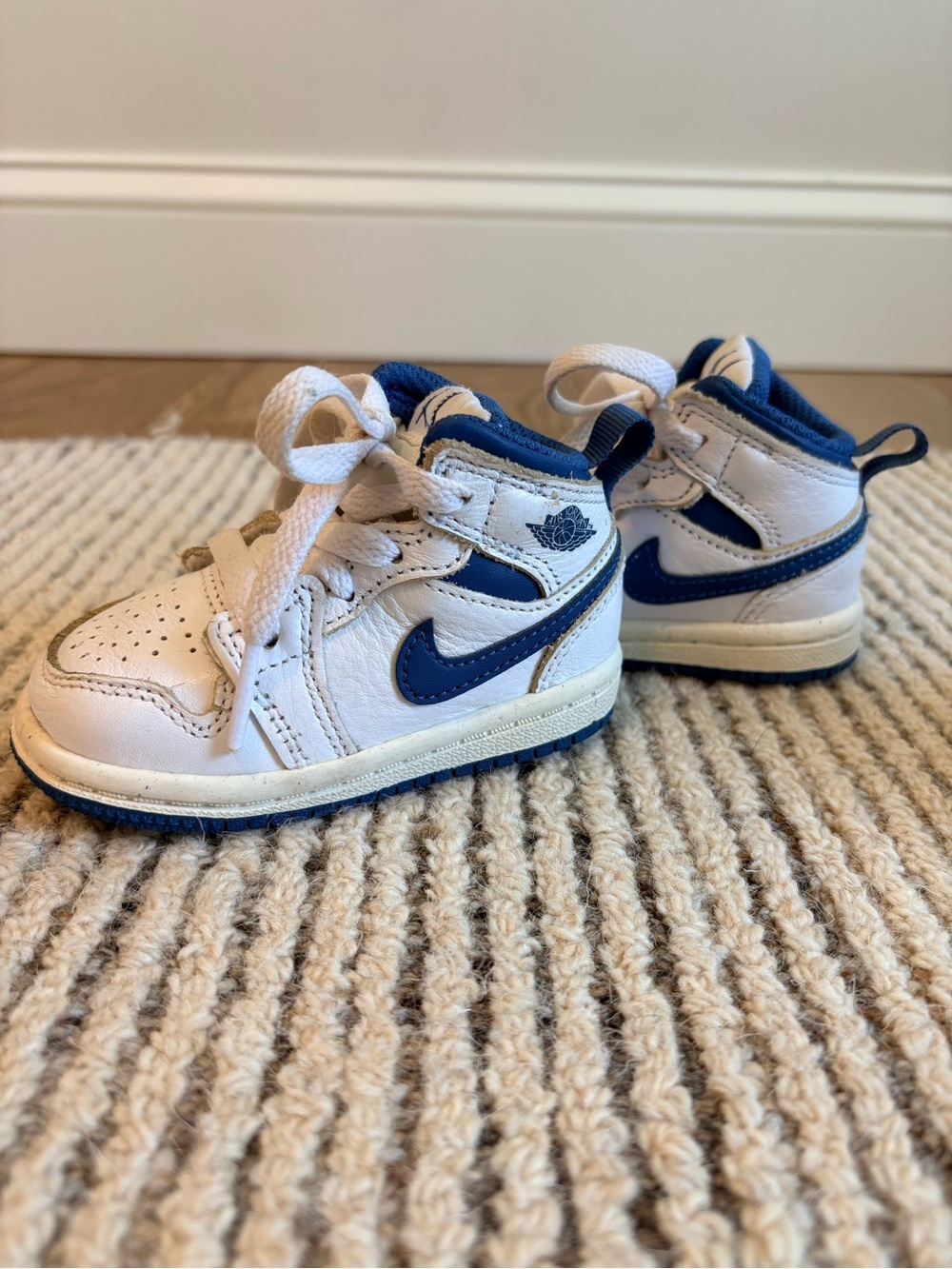 2024 Air Jordan 1 Mid SE TD 'Industrial Blue' High-Top Sneakers size 4C